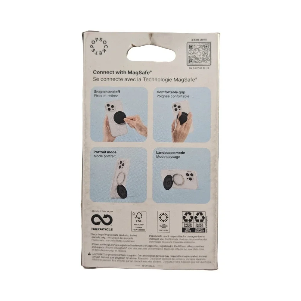 12-O PopSockets Kick-Out MagSafe Round Phone Grip & Stand Ring‎ for iPhone Tan